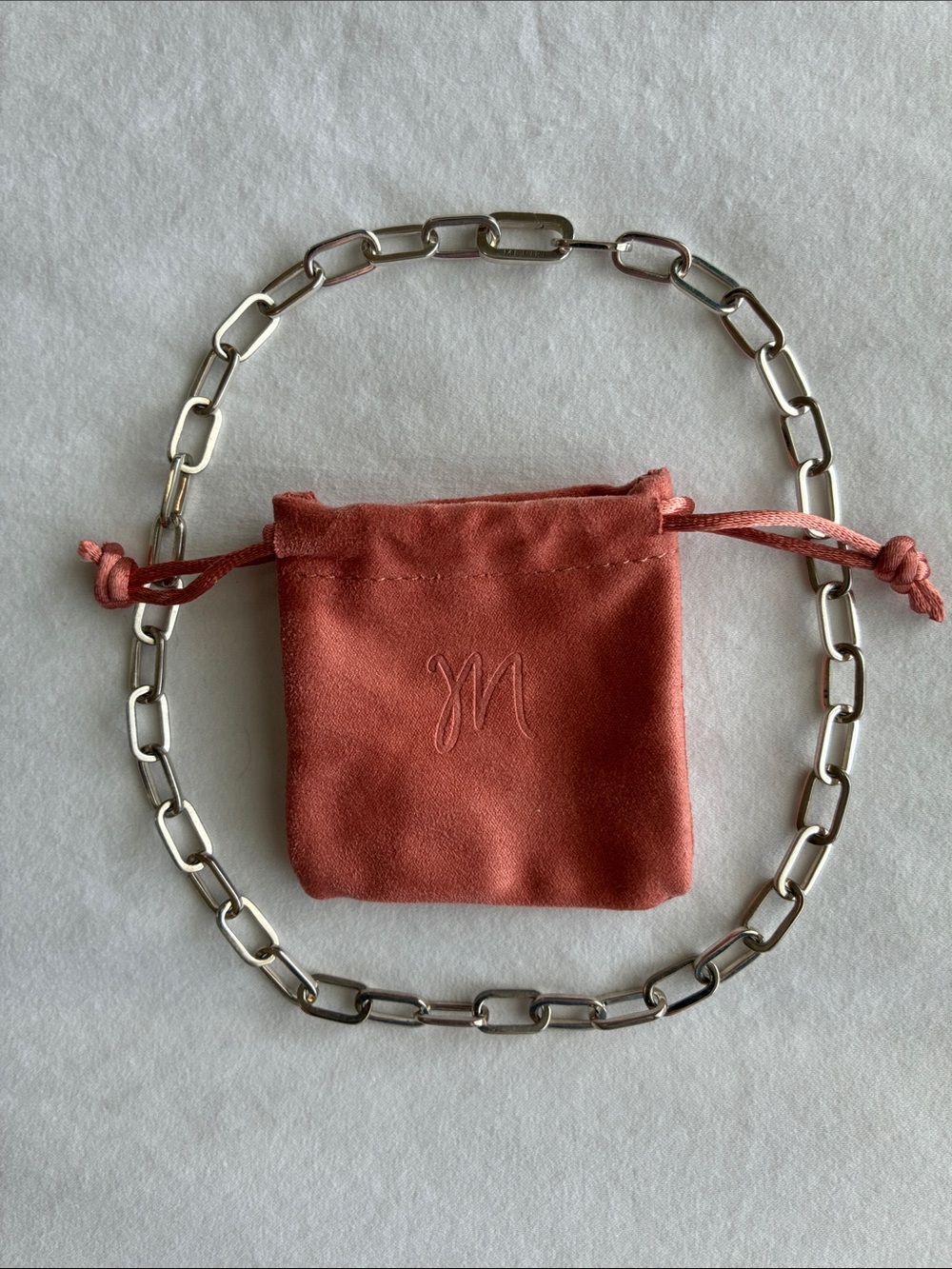NWOT Mejuri Oval Link Charm Necklace in Sterling Silver